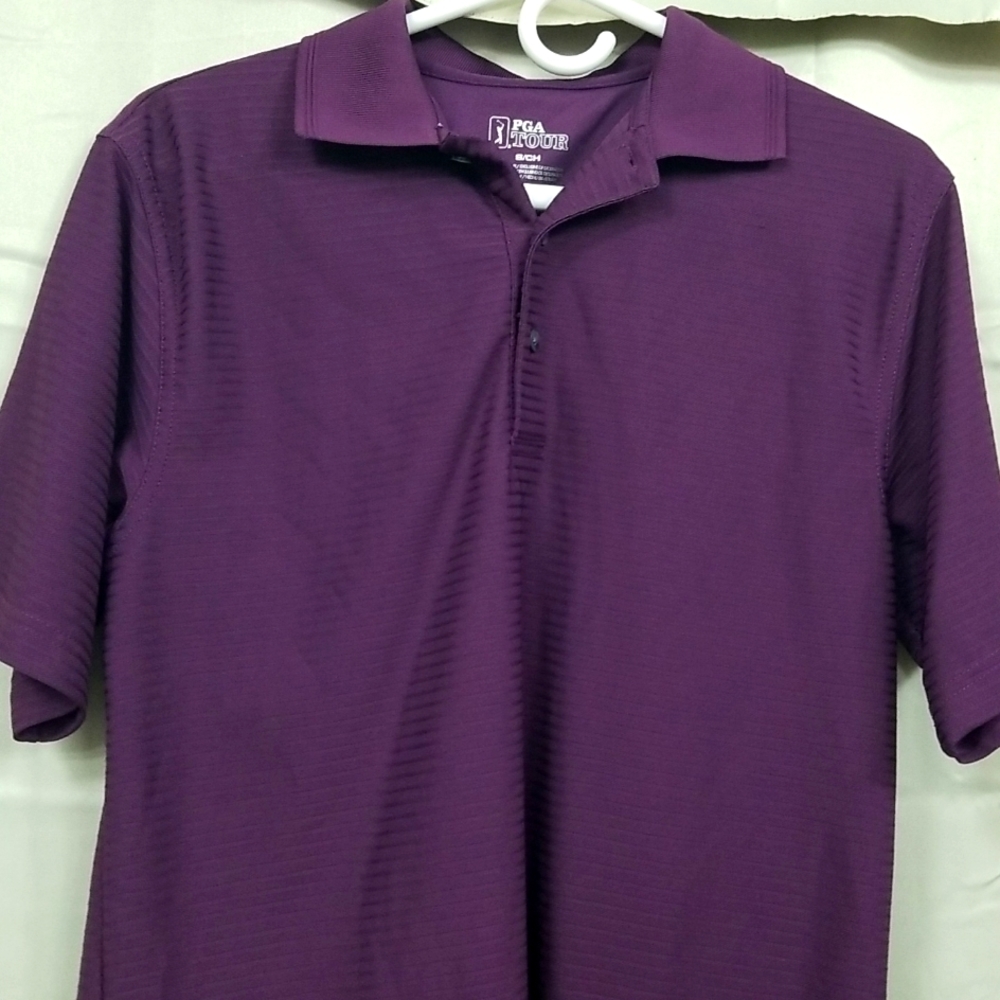 PGA Tour dark purple polo shirt